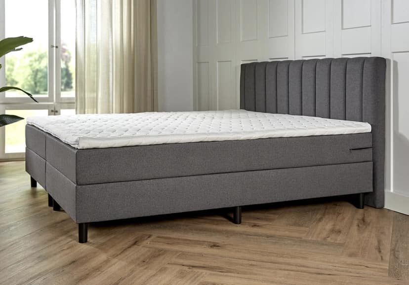 tweepersoons bed grijs 3